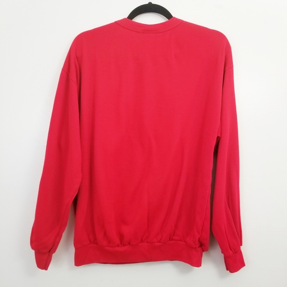 Vintage Christmas Sweater Polar Bear Snow Man Red Medium - Picture 2 of 7